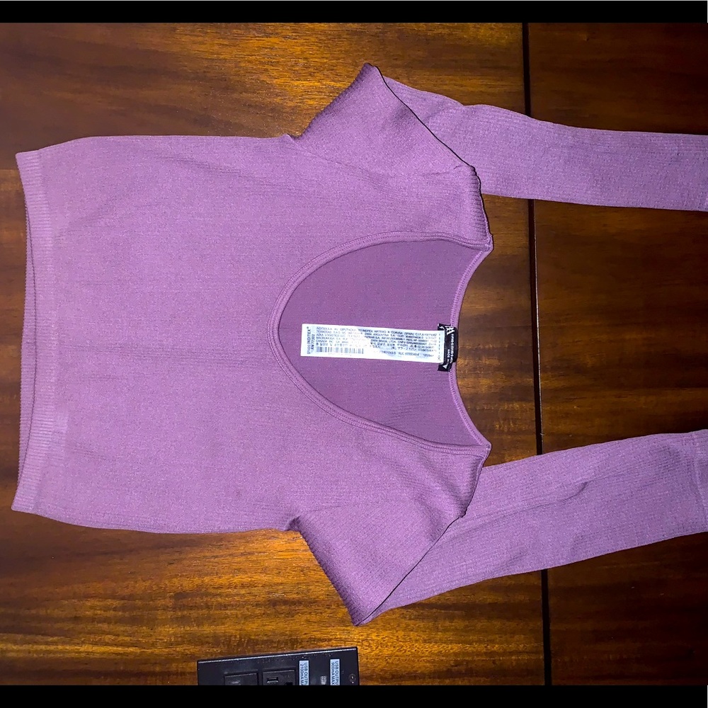 Purple Zara long sleeve crop